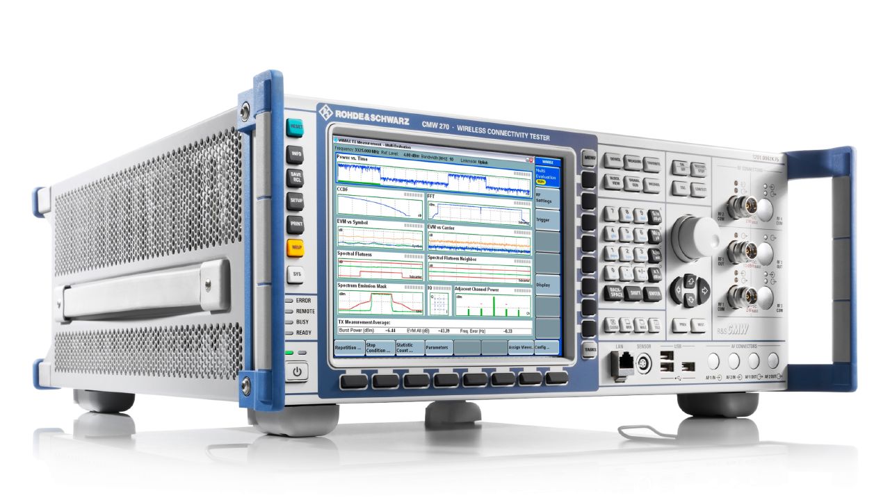 R&S®CMW270 無線連線測試儀（Bluetooth LE/BR/EDR、WLAN 訊號測試） 角度 2