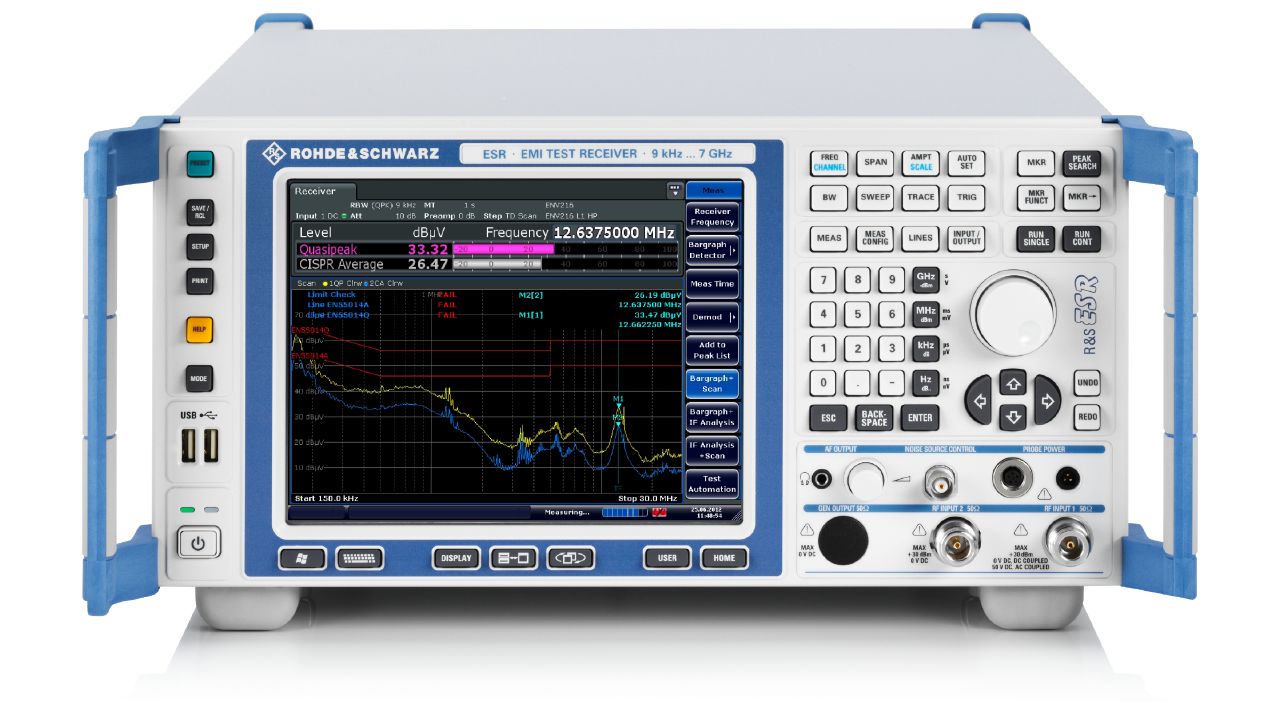 R&S®ESR EMI 測試接收機（9 kHz 至 26.5 GHz） 角度 2