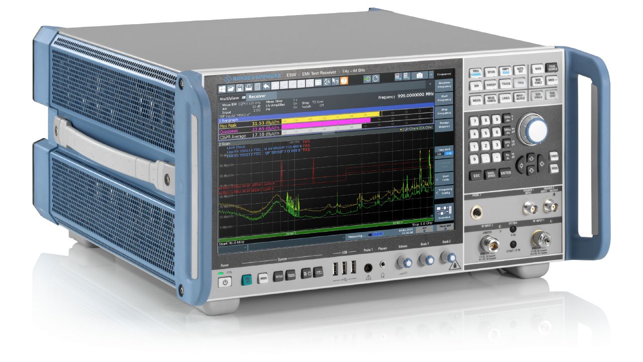 R&S®ESW EMI 測試接收機（最高 44 GHz） 角度 3