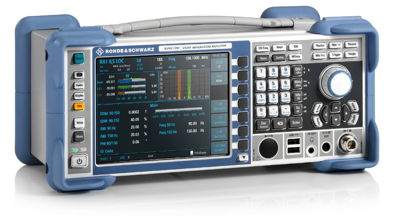 R&S®EVSG1000 地面巡檢航空導航分析儀（ILS / VOR / DME / TACAN / GBAS / MB / NDB） 角度 4