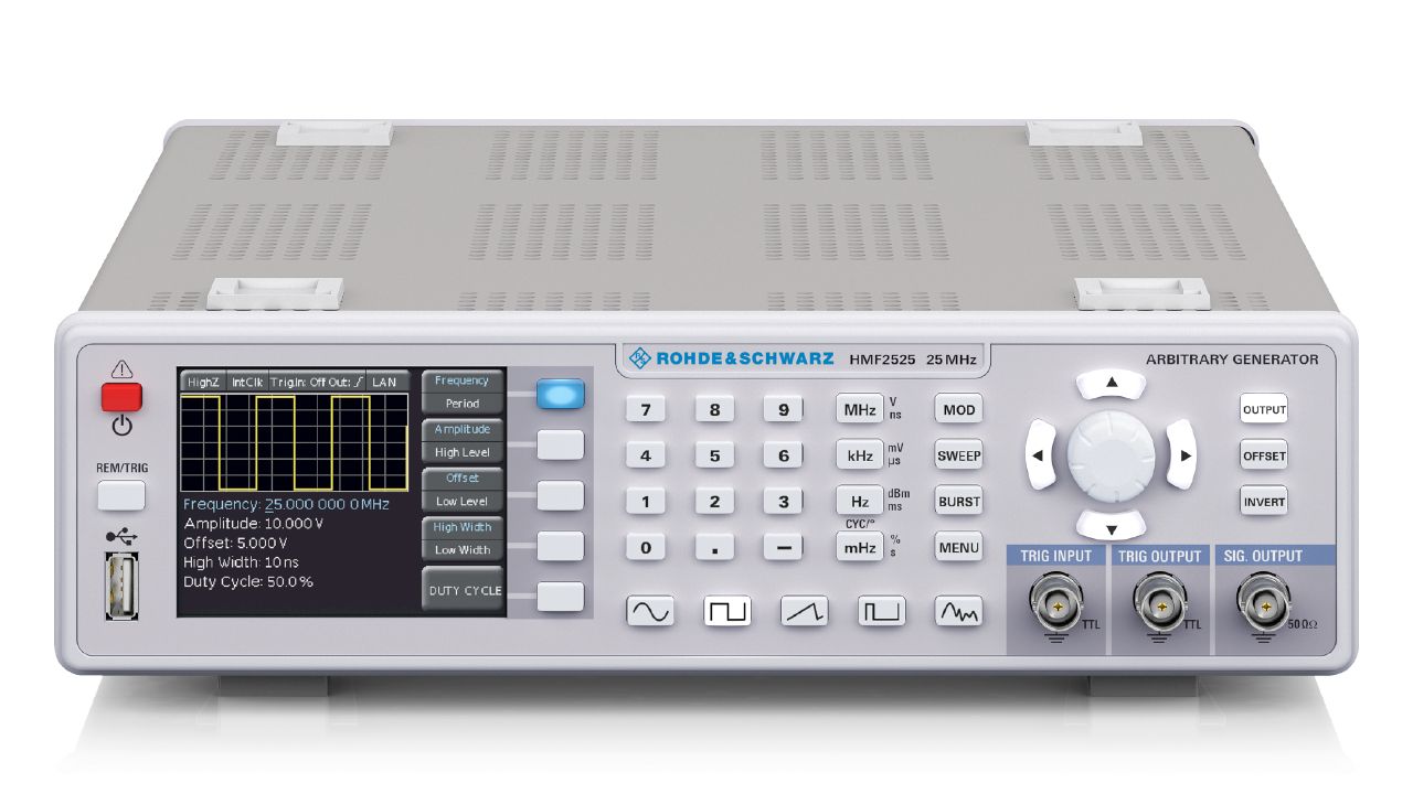 R&S®HMF2525 / HMF2550 系列 任意波形函數產生器（10 μHz – 25/50 MHz） 角度 3