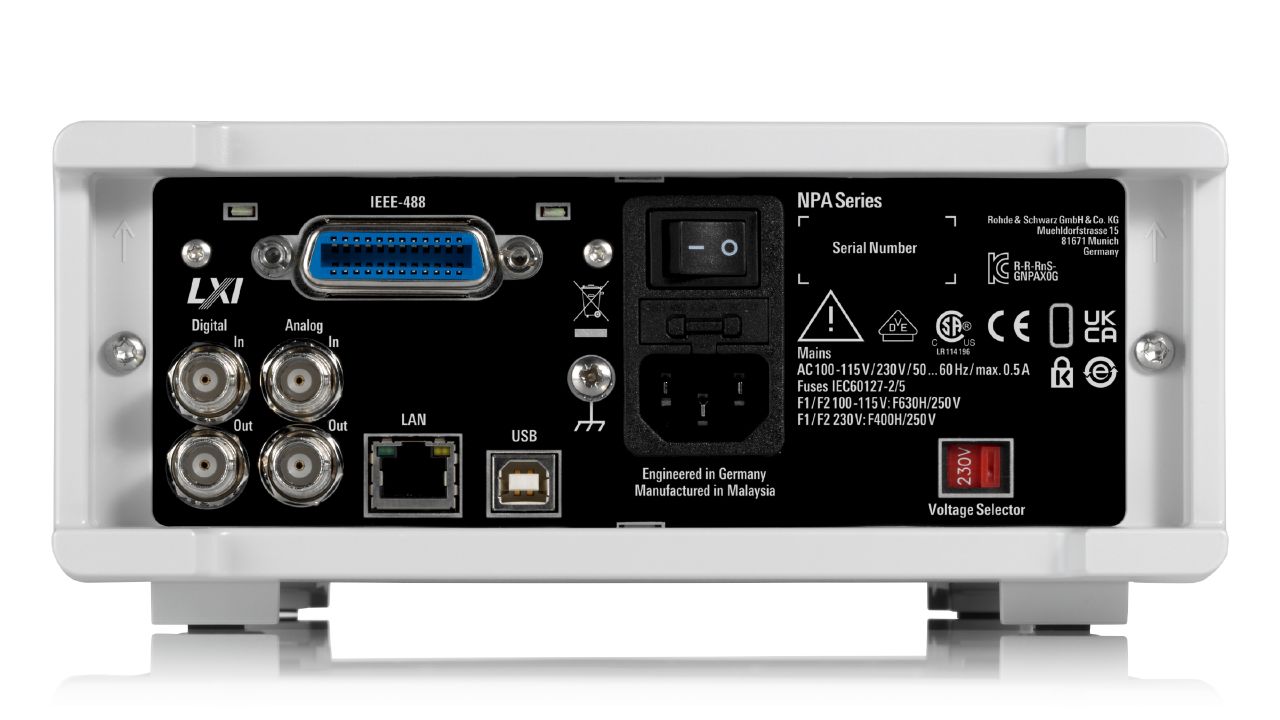 R&S®NPA 功率分析儀（50 µW – 12 kW，DC – 100 kHz） 角度 4