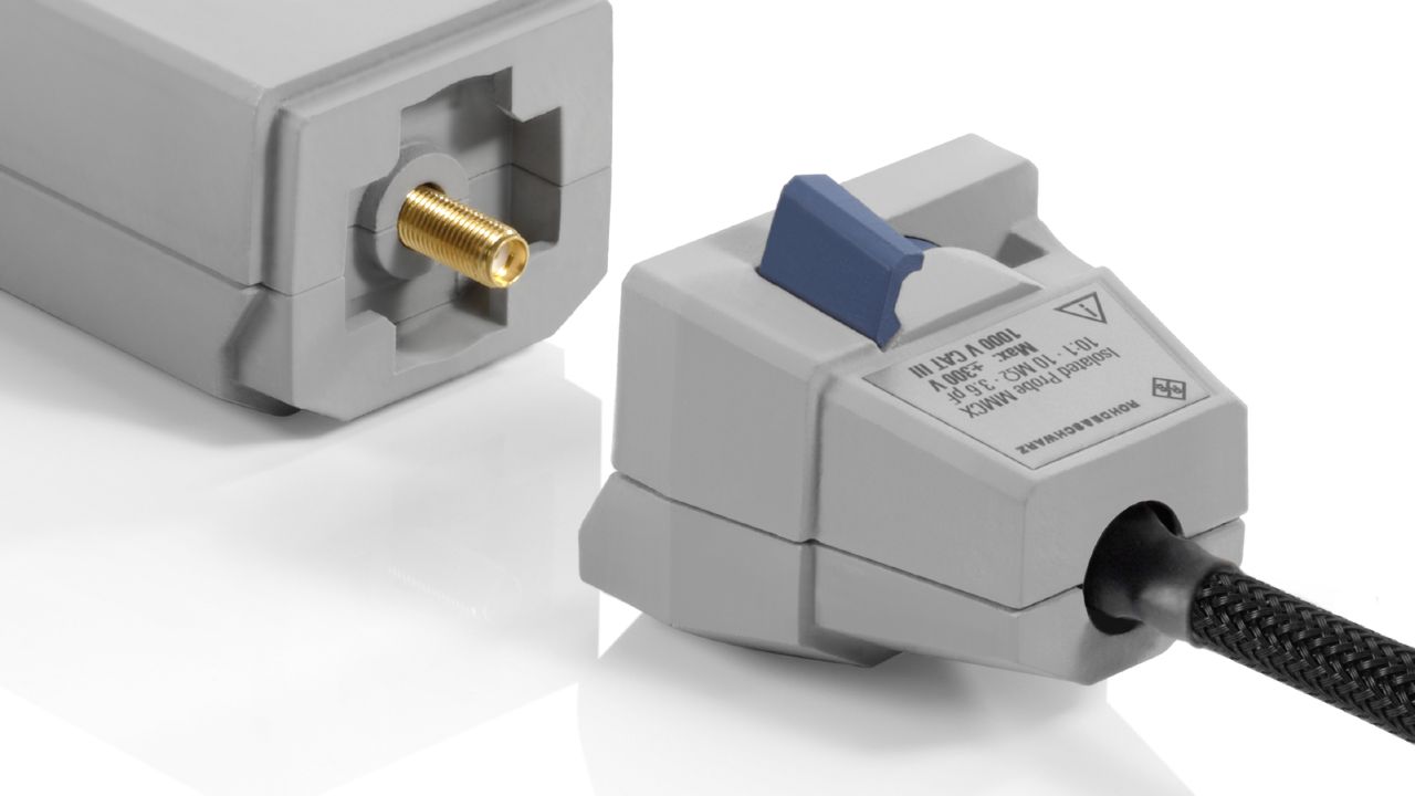 R&S®RT-ZISO 隔離式探棒系統 隔離式探棒系統（光纖隔離，±3000 V，CAT III 1000 V） 角度 3