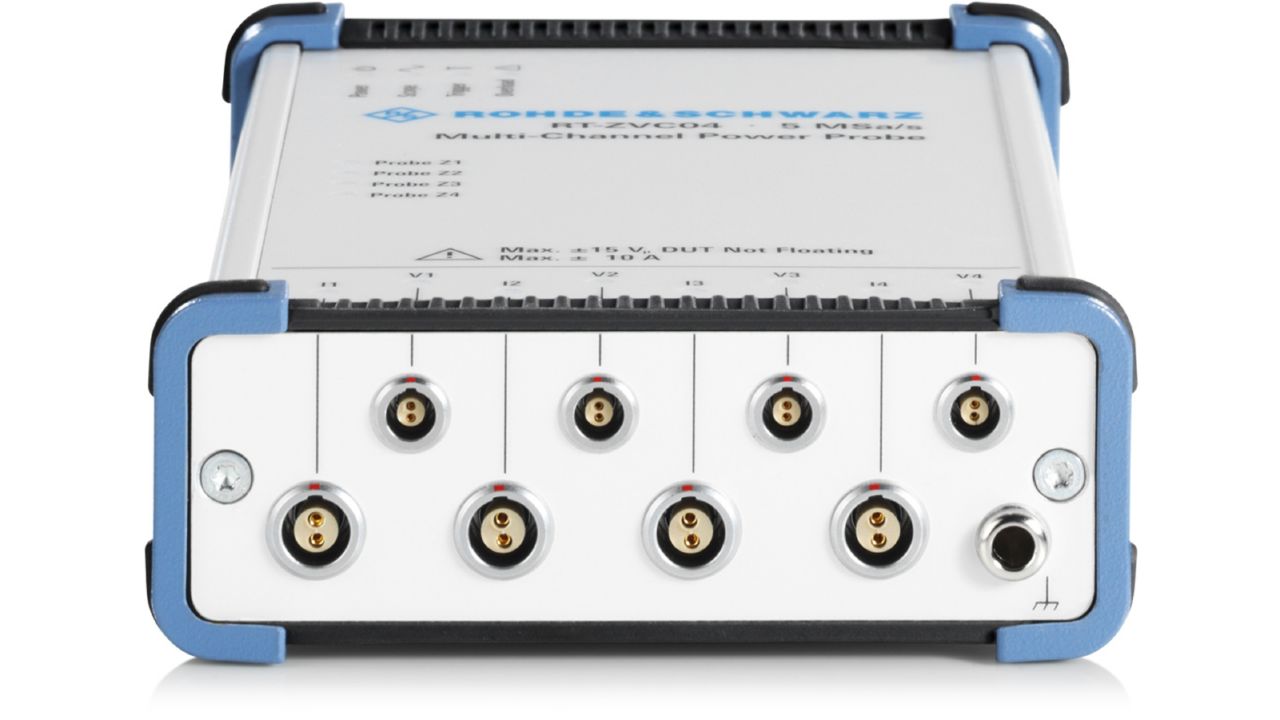 R&S®RT-ZVC 多通道電源探棒 多通道電源探棒（同步 V/I 量測，最多 8 通道） 角度 2
