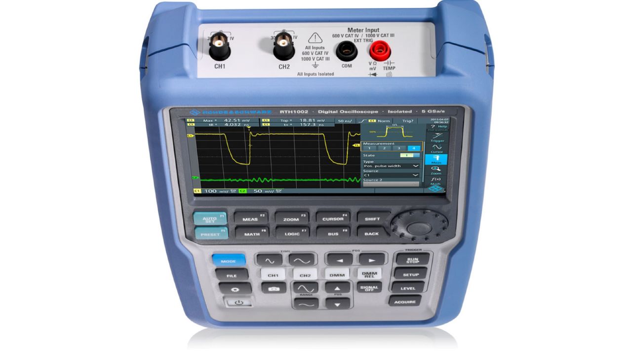 R&S®Scope Rider RTH 手持式示波器（5 GS/s，CAT IV 600 V 安規） 角度 2