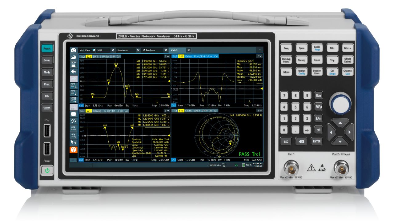 R&S®ZNL 三合一向量網路分析儀（5 kHz – 20 GHz，含頻譜分析） 角度 2